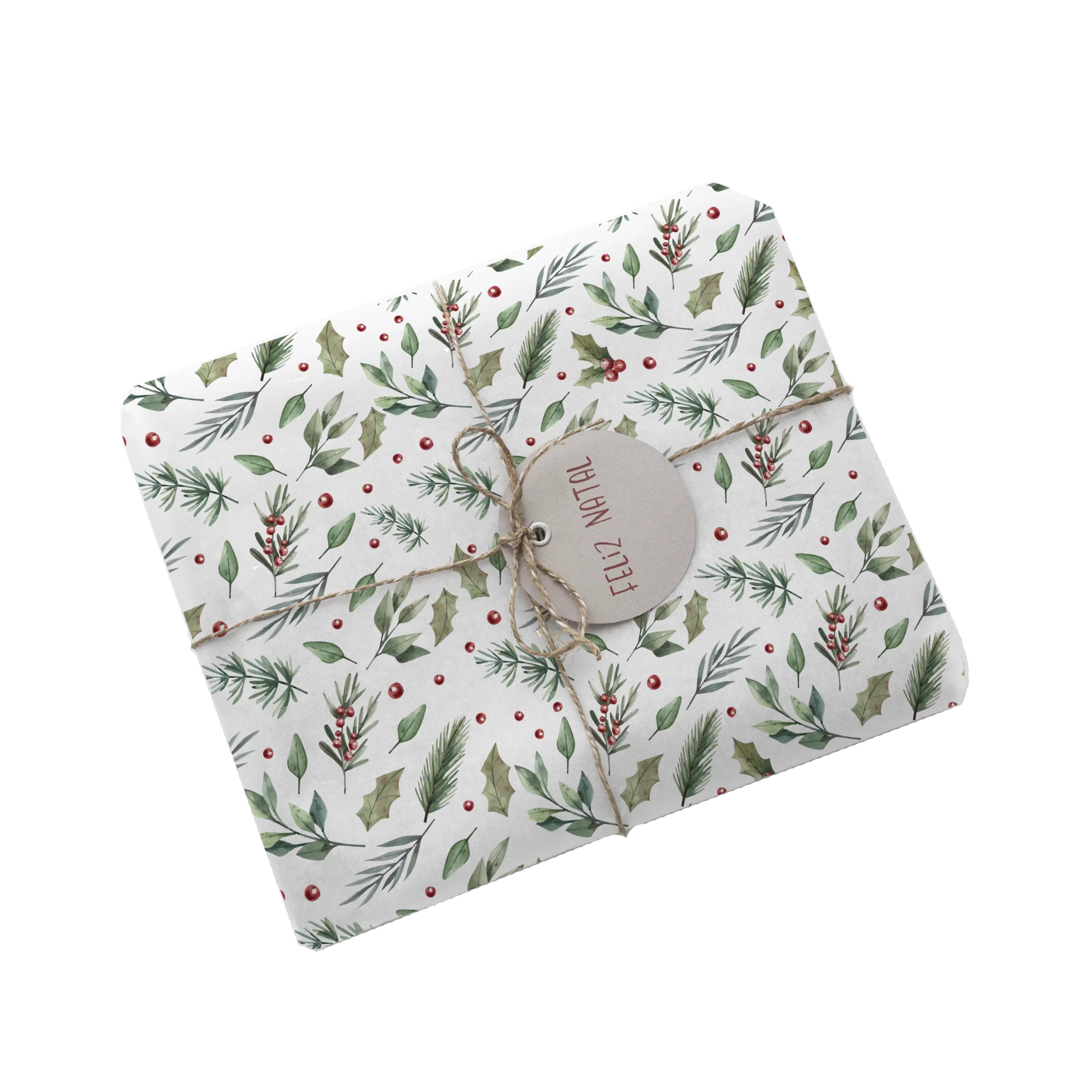 Papel-Vegetal-Azevinhos-scaled-1.webp Papel Vegetal NATAL Azevinhos – Pack 25Fls – Norpack - Image 1