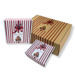 Caixa Cartão Presente/Cabaz Branca / Kraft "Presente de Natal"– Várias Medidas Disponíveis – Norpack