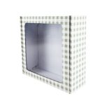 Caixa Cartão Branca 20x20x7cm c/ janela Páscoa Coelho c/ Laço – Norpack - Image 5