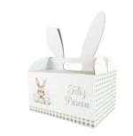Caixa Cartão Lunch Box Branca c/ Orelhas 28x20x15cm Páscoa Coelho c/ Laço – Norpack - Image 4