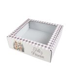 Caixa Cartão Branca 20x20x7cm c/ janela Páscoa Família Coelhos – Norpack - Image 4