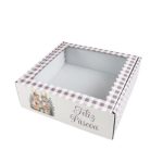 Caixa Cartão Branca 20x20x7cm c/ janela Páscoa Família Coelhos – Norpack - Image 8