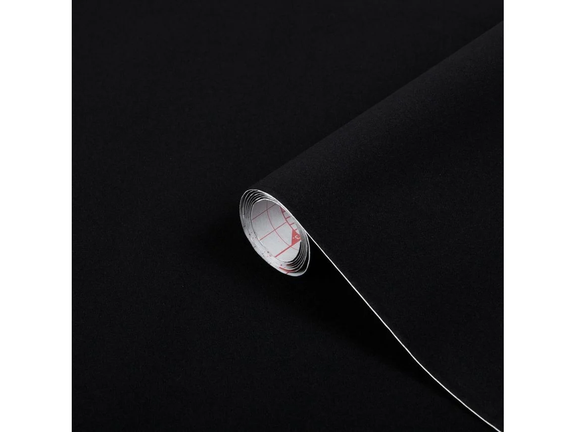Rolo-Papel-Autocolante-Veludo-45cm-x-5mts-Preto.webp Rolo Papel Autocolante Veludo 45cm x 5mts Preto – Norpack - Image 1