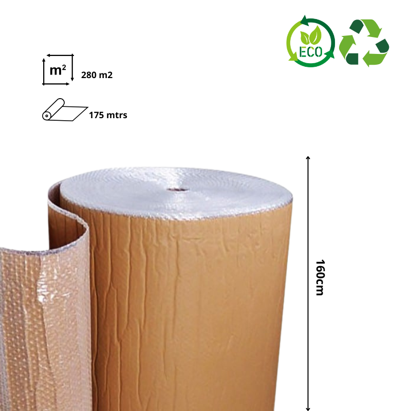 Rolo-de-Plastico-Bolha-de-Ar-c-kraft♻️Reciclado-.png Rolo de Plástico de Bolha de Ar c/ Kraft ♻️Reciclado 160cmx175mtrs – Proteção para Envios, E-commerce e Mudanças – Norpack - Image 1
