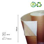 Rolo de Plástico de Bolha de Ar ♻️Reciclado Laminado c/ Espuma 2,5 MM + Kraft 120cmx100mtrs- Ideal para OBRAS, OBJ. DE ARTE, INDÚSTRIA EM GERAL – Norpack