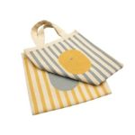 Saco Algodão Crú 22x26cm Coleção Verão Riscas Azuis e Amarelas – Norpack - Image 4