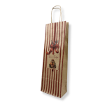 Saco Papel Branco / Kraft 1 Garrafa “Presente de Natal” – Norpack - Image 2