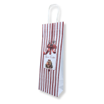 Saco Papel Branco / Kraft 1 Garrafa “Presente de Natal” – Norpack - Image 3