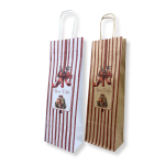Saco Papel Branco / Kraft 1 Garrafa “Presente de Natal” – Norpack
