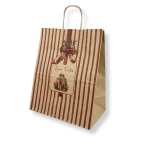 Saco Papel Branco / Kraft 26x14x32cm “Presente de Natal” – Norpack - Image 3