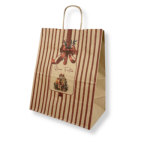 Saco Papel Branco / Kraft 26x14x32cm “Presente de Natal” – Norpack - Image 6