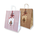 Saco Papel Branco / Kraft 26x14x32cm “Presente de Natal” – Norpack - Image 4