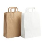 Saco Papel Kraft / Branco c/Asa Plana - Várias Medidas Disponíveis – Norpack