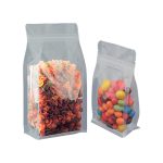 Saco Stand-Up Box Transparente PET+PE com Fecho Zip e Fundo Retangular – Estabilidade e Visibilidade 360º (Caixa 200 un.) – Norpack