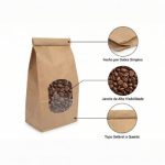 Saco Doypack Papel Kraft c/ Clip e Janela Transparente: Ideal para Especiarias, Café e Pastelaria (Pack 200 un.) – Norpack - Image 6
