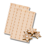 Saco Papel Kraft Bolachas / Biscoitos Pinheiros Brancos Natal - Ideal para ofertas! – Norpack