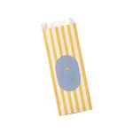 Saco Papel Pão S-005 Branco 14x5x31cm Coleção Verão Riscas Azuis e Amarelas – Norpack - Image 2