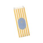 Saco Papel Pão S-005 Branco 14x5x31cm Coleção Verão Riscas Azuis e Amarelas – Norpack - Image 5