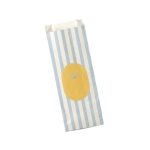 Saco Papel Pão S-005 Branco 14x5x31cm Coleção Verão Riscas Azuis e Amarelas – Norpack - Image 3