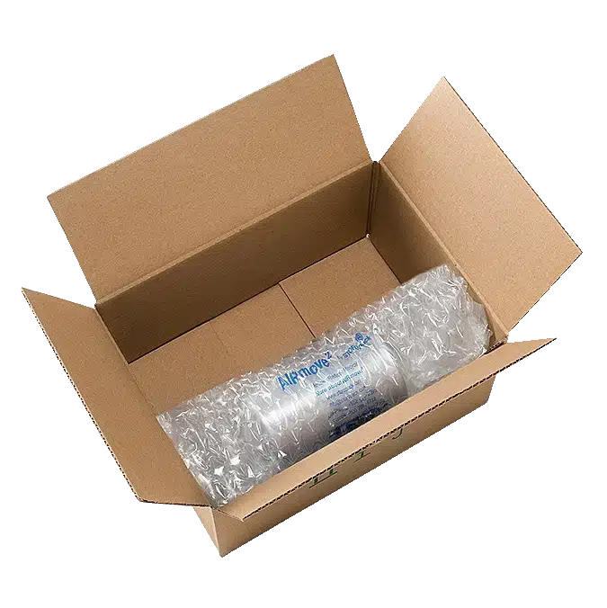 airmove2-wrap_embalsantos.webp Bobine de Plástico Almofada/Bolsa de ar WRAP 25my 400mmx175mmx350mtrs para Máquina AIRmove®2 - O sistema de almofada de ar certo para pequenas e médias necessidades de embalagem! Ideal para Embrulhar Objetos Frágeis! – Norpack - Image 1