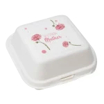 Caixa Cana de Açucar Cor Natural Bento Cake 15x15x8cm DIA DA MULHER "Flores" – Norpack