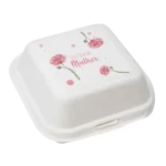 Caixa Cana de Açucar Cor Natural Bento Cake 15x15x8cm DIA DA MULHER "Flores" – Norpack - Image 6