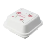 Caixa Cana de Açucar Cor Natural Bento Cake 15x15x8cm DIA DA MULHER "Flores" – Norpack - Image 7