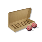 Caixa Cartão Kraft 440x220x55mm p/ 50 brigadeiros – Norpack