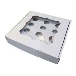 Caixa Cartão Branca p/Brigadeiros c/Janela Vintage – Norpack