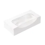 Caixa Branca c/Janela 19,7x9x4,5cm Pack 50 - Take Away/Pastelaria/Bolos/Sushi – Norpack