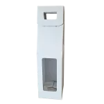 Caixa Cartão Branco 1 Garrafa c/Janela 9x9x40cm – Norpack