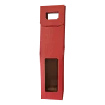 Caixa Cartão Vermelho 1 Garrafa c/Janela 9x9x40cm – Norpack