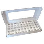 Caixa Cartão Branca 440x220x55mm p/ 50 Brigadeiros c/Janela Quadrada c/Impressão – Norpack - Image 2