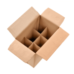 Caixa Cartão para 6 Garrafas 26x18x35cm c/Divisórias – Norpack