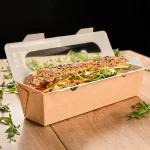 Caixa Cartão Kraft p/ Baguette 27,5x8x6,2cm Pack 50 - Take Away – Norpack - Image 3