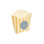 Caixa Cartão Branco para Batata Frita 13x8x13,5cm Coleção Verão Riscas Amarelas – Norpack - Image 5