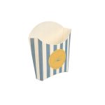 Caixa Cartão Branco para Batata Frita 13x8x13,5cm Coleção Verão Riscas Azuis – Norpack - Image 2