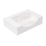 Caixa Branca c/Janela 17,5x12x4,5cm Pack 50 - Take Away/Pastelaria/Bolos/Sushi – Norpack