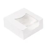 Caixa Branca c/Janela 10x10x4cm Pack 50 - Take Away/Pastelaria/Bolos/Sushi – Norpack - Image 4