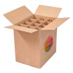 Caixa Cartão Kraft c/ Divisórias p/12 Garrafas Vinho 31x23,5x33cm c/Impressão 2 Faces – Norpack - Image 3
