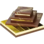 Caixa P/ Chocolates Castanha/Dourada 3 Linhas 10,8x10,8x3,3cm – Norpack - Image 5