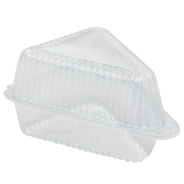 caixa-fatia-bolo.png Caixa Plástica p/ Fatia de Bolo 9x11,5x7cm Pack 100 unidades – Norpack - Image 1