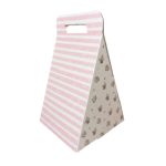 Caixa Cartão Branca Presente / Flores 20x20x28cm Riscas Rosa – Norpack - Image 5