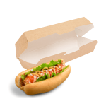 Caixa Cartão Sandes "Hot Dog" Kraft 23,2x9x6,3 CM Pack 50 - Take Away – Norpack