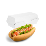 Caixa Cartão Sandes "Hot Dog" Branco 23,2x9x6,3 CM Pack 50 - Take Away – Norpack