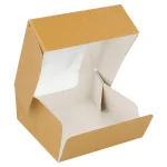 Caixa Kraft c/Janela 10x10x4cm Pack 50 - Take Away/Pastelaria/Bolos/Sushi – Norpack - Image 3