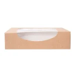Caixa Kraft c/ janela 17,5x12x4,5cm Pack 50 - Take Away/Pastelaria/Bolos/Sushi – Norpack - Image 4