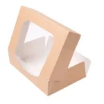 Caixa Kraft c/ janela 17,5x12x4,5cm Pack 50 - Take Away/Pastelaria/Bolos/Sushi – Norpack - Image 8