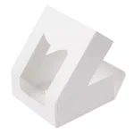 Caixa Branca c/Janela 10x10x4cm Pack 50 - Take Away/Pastelaria/Bolos/Sushi – Norpack - Image 2