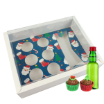Caixa Cartolina C/ Tampa PVC 1 Mini Garrafa + 6 Brigadeiros Natal – Norpack - Image 2